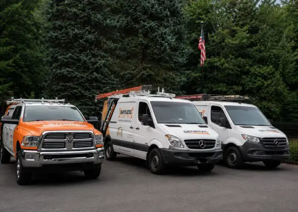 Bayless Electric service trucks and vans serving Northwest Washington